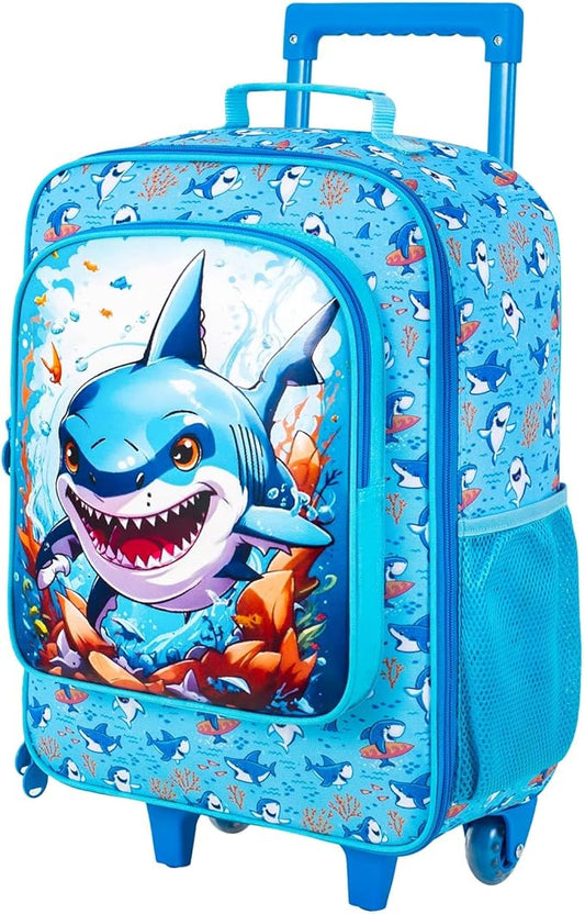 Kids Luggage for Boys and Girls, Cute Dinosaur Unicorn Rolling Wheels Suitcase for Toddler Children