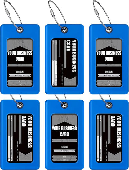 Luggage Tags Business Card Holder by TUFFTAAG - Durable Travel ID Bag Tag, Secure & Flexible, Perfect for Suitcases, Backpacks, and Carry-Ons, Easy Identification
