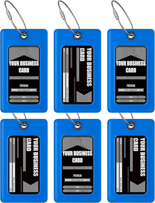 Luggage Tags Business Card Holder by TUFFTAAG - Durable Travel ID Bag Tag, Secure & Flexible, Perfect for Suitcases, Backpacks, and Carry-Ons, Easy Identification