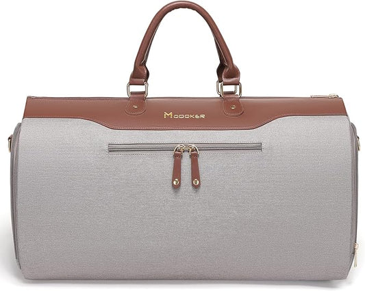 Modoker Carry on Garment Bags for Travel, Convertible Garment Duffel Bag with Shoulder Strap for Men Women- 2 in 1 Hanging Suitcase Suit Travel Bags