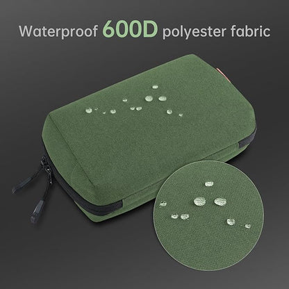 Electronic Organizer Travel Case Bag for Cables, Switch, SD card, Passport and More – Ultimate Protection & Portability Waterproof (Green)