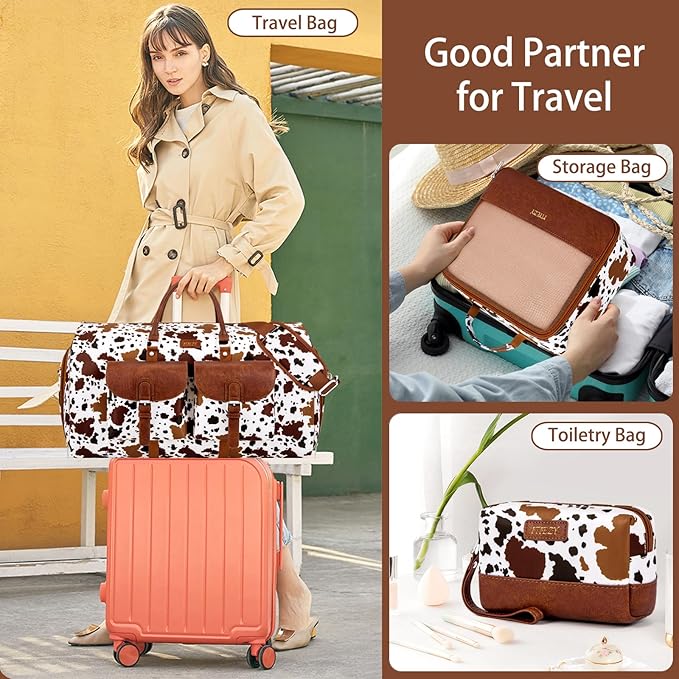 Garment Duffel Bag for Travel - Convertible Carry on Garment Duffel Travel Bag for Women Men Large Weekender Bag with Shoes Pouch 2 in 1 Hanging Suit Travel Duffel Bag 3pcs Set