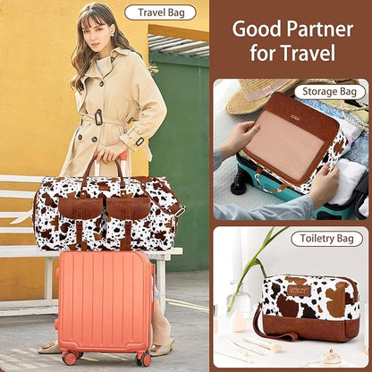 Garment Duffel Bag for Travel - Convertible Carry on Garment Duffel Travel Bag for Women Men Large Weekender Bag with Shoes Pouch 2 in 1 Hanging Suit Travel Duffel Bag 3pcs Set