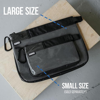 GOBAGS Production Zipper Bags - Electronics & Camera Accessories Bag - Cable organizer, Gear Accessory Pouch, Travel Camera Essentials (Large, Black)