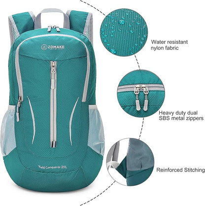 ZOMAKE Ultra Lightweight Packable Backpack 25L, Foldable Hiking Backpacks Water Resistant Small Folding Daypack for Travel(Army Green-NEW)