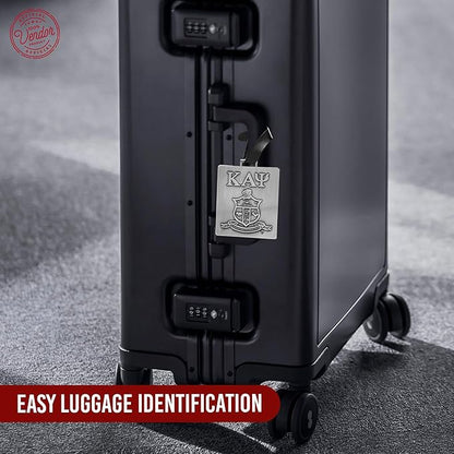 Kappa Alpha Psi Fraternity Paraphernalia - Official Vendor - Travel Luggage Tags - Set of 2 - Greek Letters and Shield