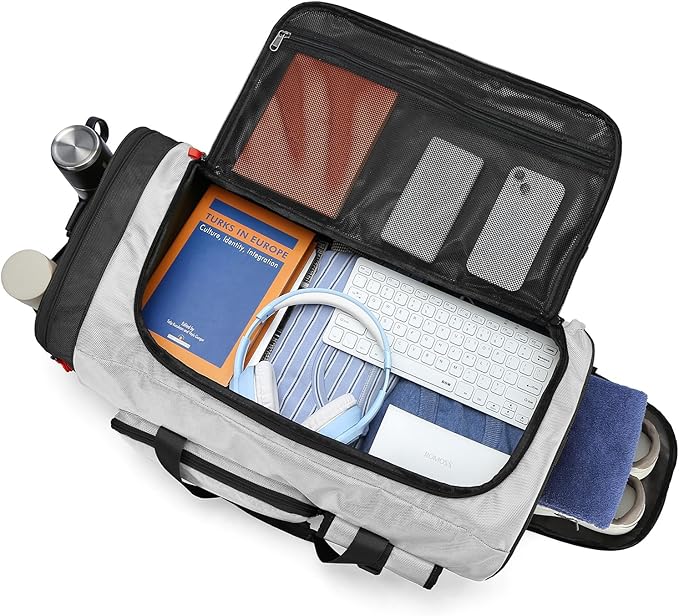 Lyweem Large Duffle Bag Backpack for Travel, 70L Heavy Duty Gym Duffel Bag with Shoes Compartment for Men & Women, Weekender Overnight Sports Backpack for Traveling