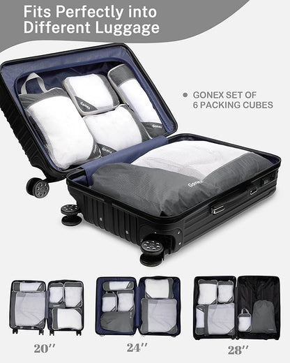 Compression Packing Cubes, Gonex Extensible Storage Mesh Bags Organizers