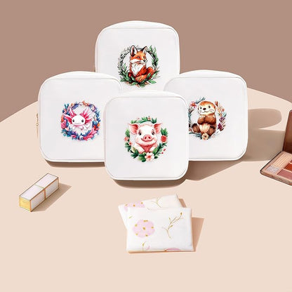 Pig Mini Makeup Bag, Pig Gift For Women Girls, Cute Portable Zipper Pouch Cosmetic Bag For Teen Girls Kids, Small Storage Bag For Sanitary Pad, Period napkin bag!