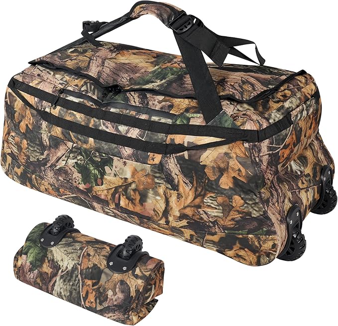 REDCAMP 85L/120L/140L Foldable Duffle Bag with Wheels, Large Travel Duffel Bag
