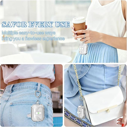 R-fun for AirPods Pro 3 Case (2025) Cover with Cleaning Kit, Military-Grade Shockproof Transparent Non-Yellowing, Auto Pop-Up Lid Design for AirPods Pro 3rd Generation Case, Clear White