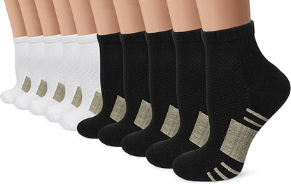 Iseasoo Copper Ankle Compression Socks - Low Cut Arch Support Socks for Men & Women, Running, Nurses, Plantar Fasciitis Socks
