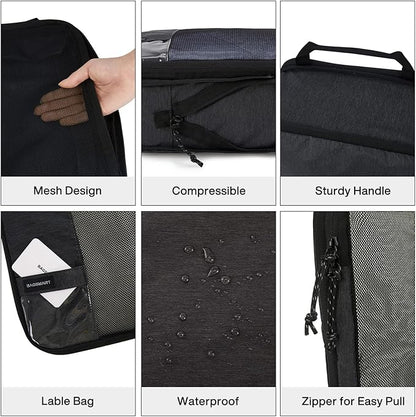 BAGSMART 6 Set /4 Set/2 Set Compression Packing Cubes for Travel, Lightweight Luggage Organizer Bags, Durable Space Saver Bags Travel Essentials