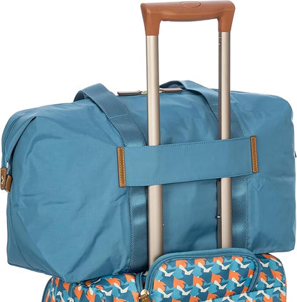 Bric's X-Bag/X-Travel 2.0 Folding Duffel Bag - 18" Carry On and Overnight Travel Bag - Sky