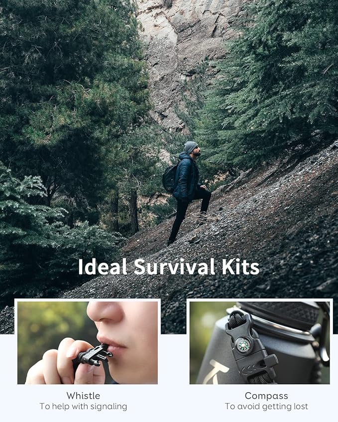 Trebo Water Bottle 32oz with Paracord Handle,Food-grade Double Wall Vacuum Stainless Steel Insulated Tumbler Flask with Straw Spout Lids,Leakproof Keep Cold & Hot,Fit in Any Car Cup Holder,Dark Gray