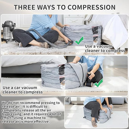 ONTYZZ Home Vacuum Bags Space Saver Compression Domestic Vacuum Sealer Bags for Clothes, Comforters, Blankets, Bedding