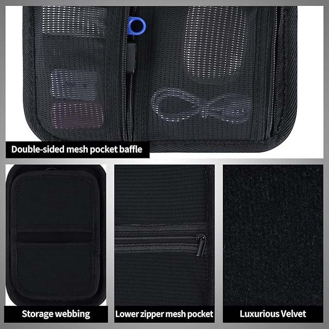 Electronic Organizer Travel Case for MacBook Power Adapter Chargers Cables Tech Organizer Hard Drive USB Flash Disk SD Card Cord Portable Electronics Accessories Bag - Small