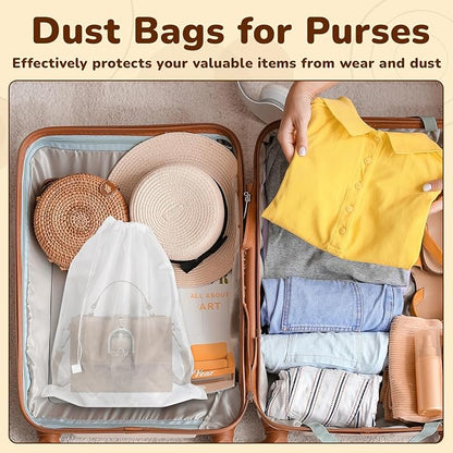 Purse Storage Dust Bags for Handbags Non Woven Bags Shoe Bags for Travel Shoes Organizer for Closet 50 Pcs(15.7 inx19.7 in)