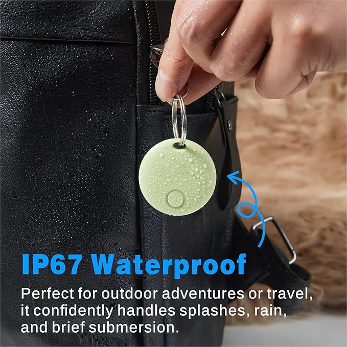 Air Tracker 2 Pack, Smart Bluetooth Tracker Works with Apple Find My (iOS Only), Item Finder Trakcer Tag Locator for Keys, Luggage, Backpack, IP67 Waterproof