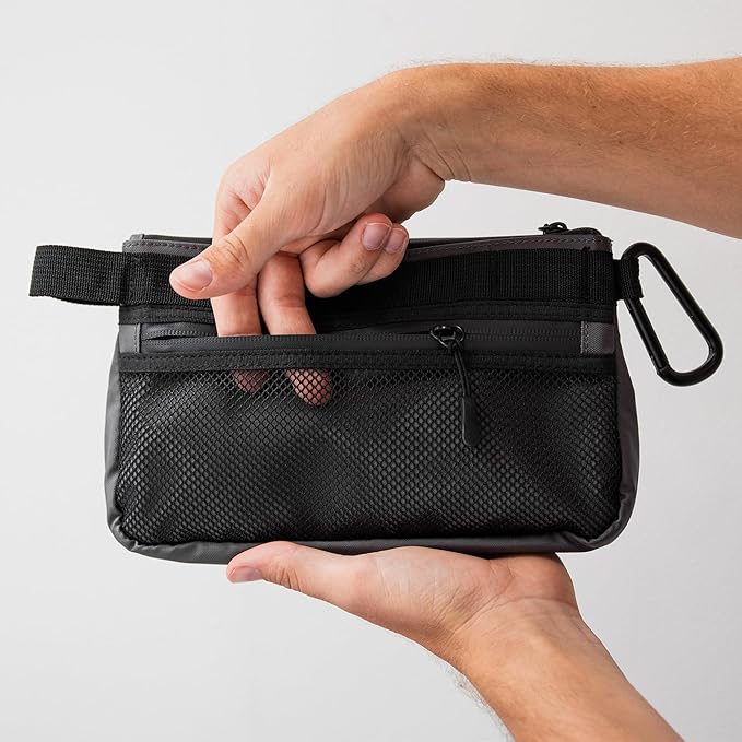 GOBAGS Production Zipper Bags - Electronics & Camera Accessories Bag - Cable organizer, Gear Accessory Pouch, Travel Camera Essentials (Small, Black, 2 pack)