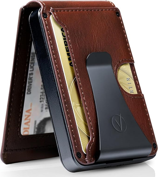 Vantamo Premium Wallet for Men with Money Clip & Card Holder, Compact & Slim Wallet with RFID, 8-12 Cards, Perfect Gifts for Men