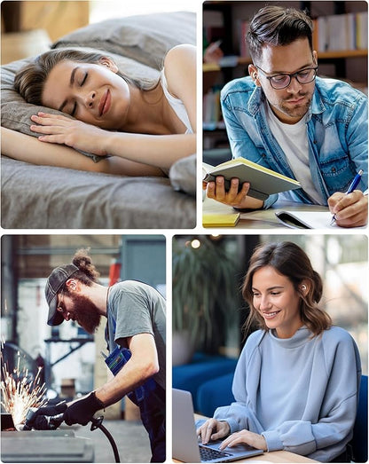 Ear Plugs for Sleeping - Noise Reduction Soft Silicone Earplugs, 2 Pairs Reusable Hearing Protection Earplugs for Noise Sensitivity, Sleep,Travel,Sound Reduction Noise Cancelling - Dusty Pink