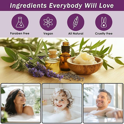 Spa Gift Baskets For Women - Luxury Bath Set With Lavender & Tea Tree Oil - Spa Kit Includes Body Wash, Bubble Bath, Lotion, Bath Salts, Body Scrub, Body Spray, Shower Puff, and Towel