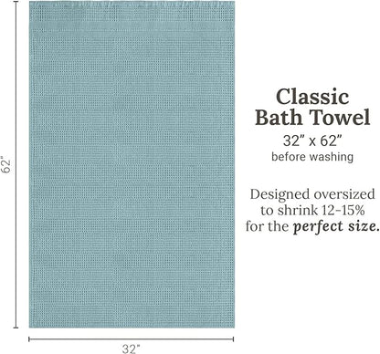 GILDEN TREE Waffle Towels for Bathroom, 100% Cotton Quick Dry Towel, Waffle Bath Towels Large, Absorbent Lightweight Travel Towel, Bath Towels Set of 2, Classic Style (Seafoam)