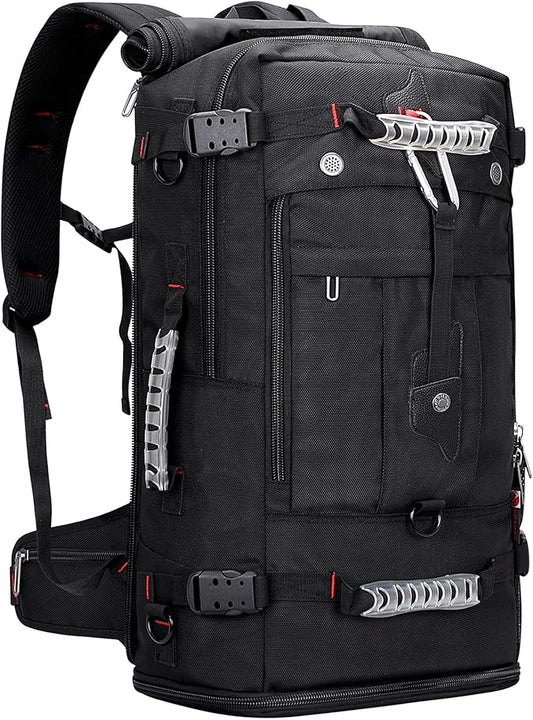 WITZMAN Travel Backpack for Men and Women Convertible Duffle Luggage Bag fit 17 Inch Laptop Carry On Bags for Airplane (B681 Black)