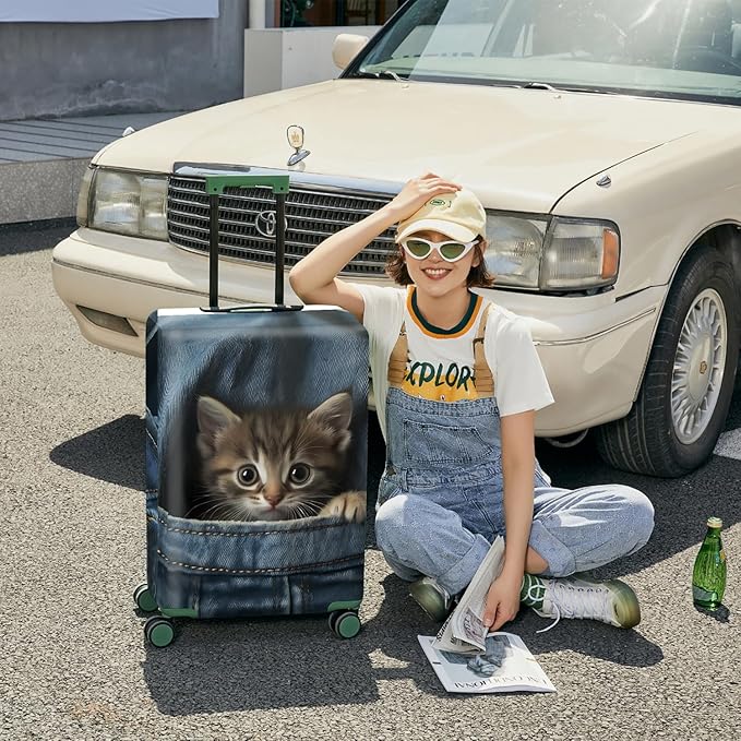 ANNA QUEEN Travel Luggage Cover Suitcase Protector Suitcase Cover Anti-Scratch,Stretchable Bag Cover Washable Durable Polyester