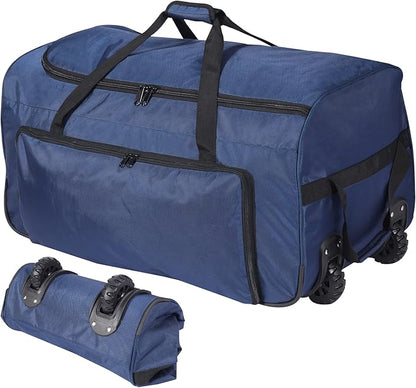 REDCAMP 85L/120L/140L Foldable Duffle Bag with Wheels, Large Travel Duffel Bag