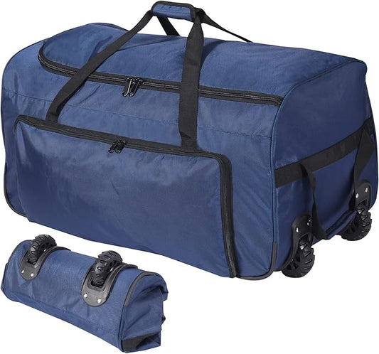 REDCAMP 85L/120L/140L Foldable Duffle Bag with Wheels, Large Travel Duffel Bag