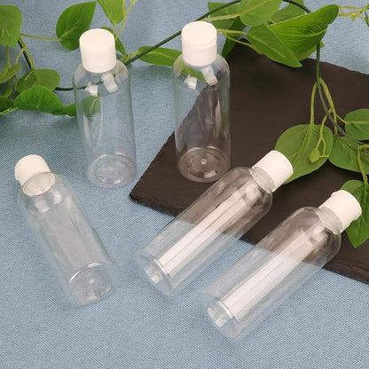 80 Pack 3.5 oz Plastic Bottles with White Top Caps, Clear Empty Bottles, Cosmetic Containers for Lotion and Shampoo, Travel-Friendly Bottles, BPA-Free for Liquids and Personal Care