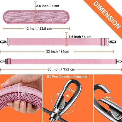 ZINZ 60 Inch Shoulder Strap with Removable Ultra-Thick Pad, Adjustable Buckles Shoulder Crossbody Strap for Luggage Bag