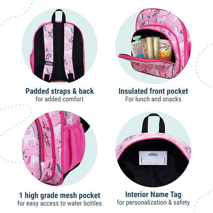 Wildkin 12-inch Kids Backpack – Padded, Adjustable, Ideal for Daycare & Travel - Magical Unicorns