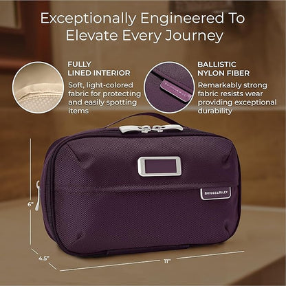 Briggs & Riley Toiletry Kit - Travel Bags for Women & Men, Organizer for Vacation, Dopp Kit for Bathroom Accessories, Makeup, & Skincare