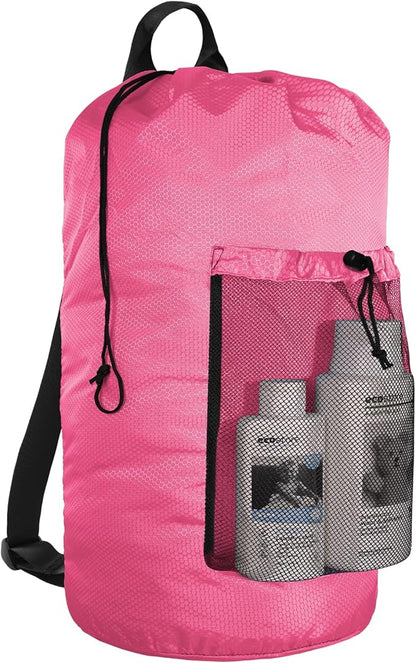 Laundry Bag Backpack Large Travel Laundry Bag with Adjustable Shoulder Straps Portable Laundry Hamper for College, Dorm, Apartment Camp
