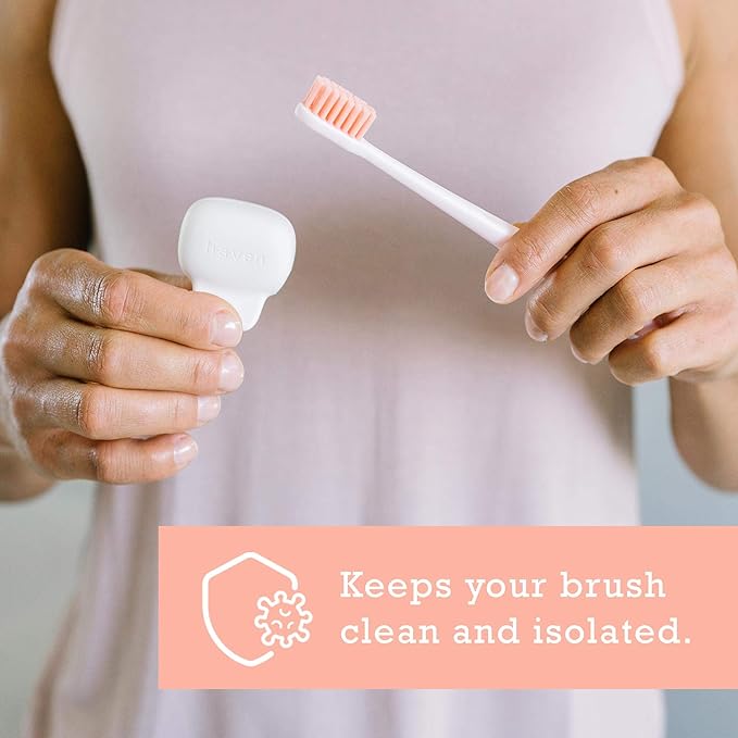 Haven Toothbrush Cover Family Pack - Fits Electronic and Manual Toothbrushes - Travel Toothbrush Case Holders - Set of 6 Tooth Brush Protectors (White, Blue, Purple, Coral, Teal, Charcoal Gray)