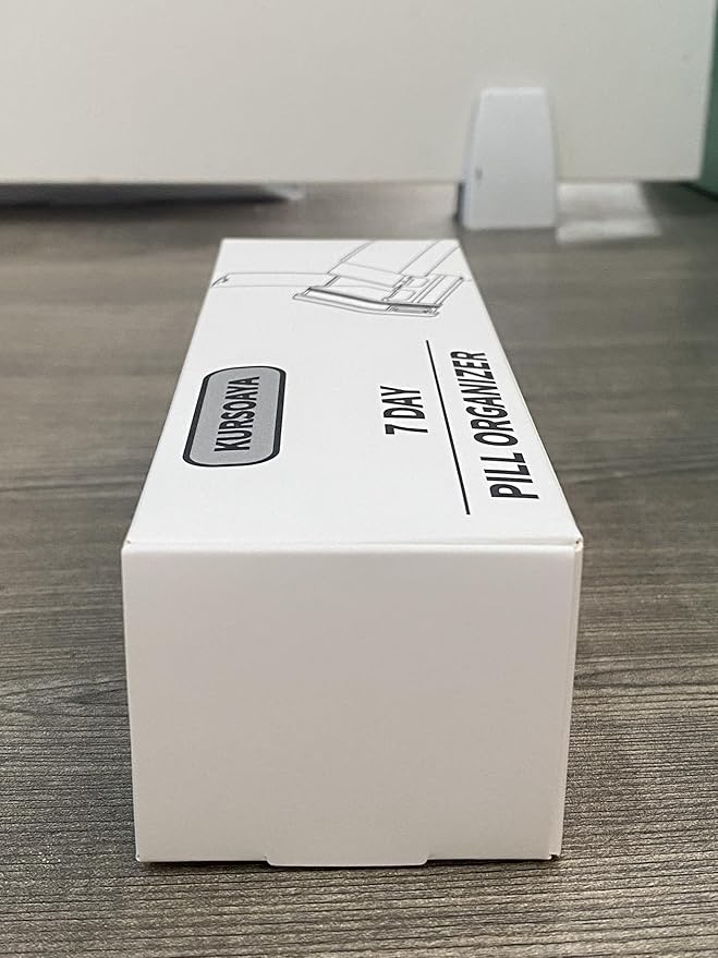 7 Day Weekly Metal Pill Organizer Travel, Kursoaya Premium Aluminum Daily Pill Box, Cute Portable Pill Case, Large Capacity Pill Holder for Supplements, Pills, Vitamins, Medicine (Hunter Green)