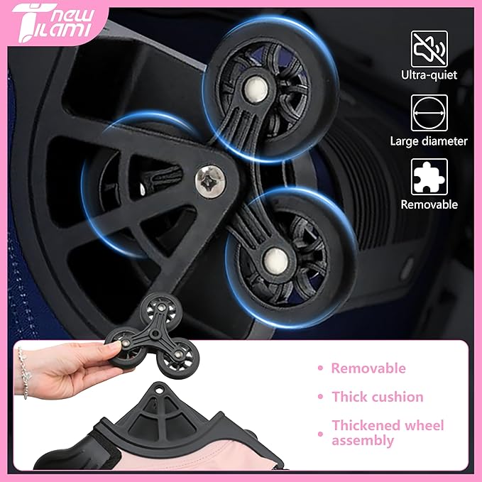 NEW TILAMI Rolling Backpack 16 Inch Wheeled Laptop Backpack with Wheels for Girls Boys School, Cute Unicorn