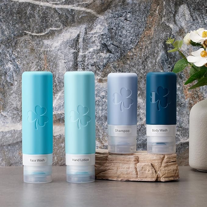 INSFIT 23 Pack Travel Bottles for Toiletries, TSA Approved Silicone Travel Size Toiletries with Toiletry Bag, BPA Free Leak Proof Refillable Travel Essentials for Liquids Shampoo Conditioner Lotion