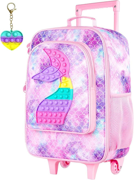 Kids Luggage for Boys and Girls, Cute Dinosaur Unicorn Rolling Wheels Suitcase for Toddler Children