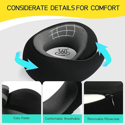 Ulaek®Travel Pillows for Airplanes,Travel Neck Pillow Airplane Memory Comfortable Breathable Cover, Stowable Pillows for Sleeping, Car, Airport Travel Essentials,Gifts for Family, Wife and Friends