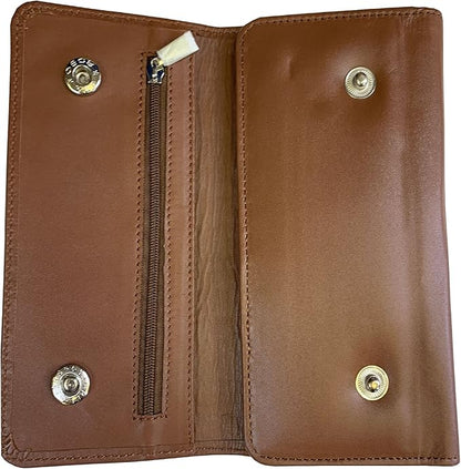 IBRO Long Bifold RFID Blocking Motorcycle Chain Wallet for Men