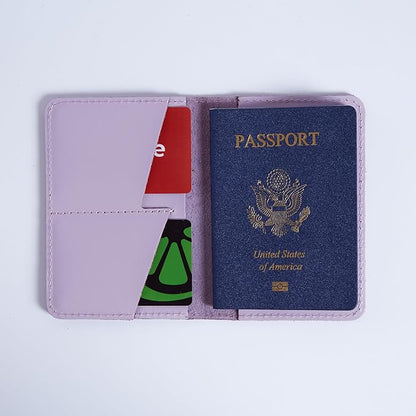 INCARNE US Leather Passport Holder for Travel - Passport Case - Passport Wallet for Men - Passport Cover for Women Sleeve Protector - Travel Essentials Vacation Luggage Travel Gifts - Classic Fuchsia