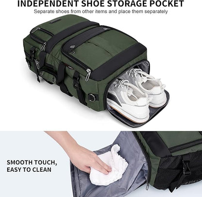 WITZMAN Carry on Travel Backpack for Men Women Laptop Backpack with USB Charging Port Airline Approved(B683 Army Green)