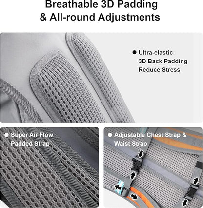 Everfun Hydration Backpack 18L with Water Bladder 2L/3L Hiking Water Backpack Women Men Hydration Pack Insulated Lightweight Day Hydropack with Storage for Hiking, Biking, Running, Festival