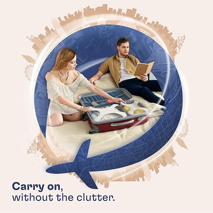 Shacke Premium 8 Packing Cubes Set - Lightweight Mesh Travel Luggage Organizers with Laundry Bag, 8-Piece Suitcase Storage System (Sand)