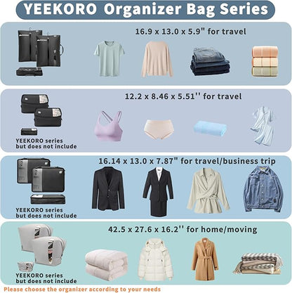 Vacuum Bags for Travel, Professional IP67 Reusable Vacuum Compression Bags for Travel Suitcases and Backpack, Durable Space Saver Bag (1 PACK, No Pump)