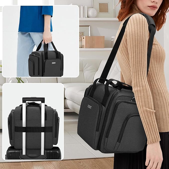 BAFASO Large Pill Bottle Organizer with 4 Inner Removable Pouches, Medicine Bag Come with Shoulder Strap (BAG ONLY), Black